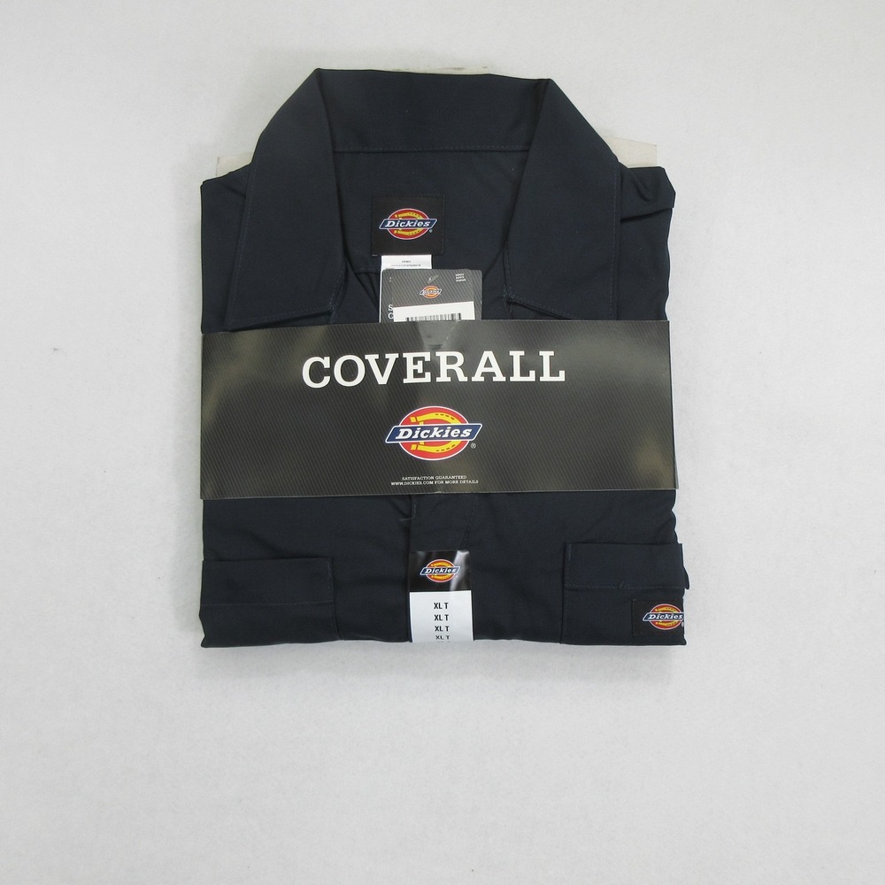Dickies Coverall XL Tall Short Sleeve Workwear Stain Release Navy New